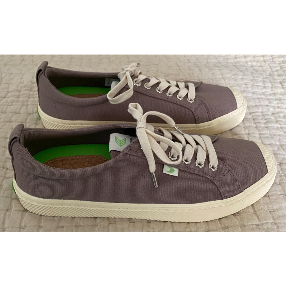Cariuma Mens Size 10M/11.5W OCA Low Canvas Sneakers Taupe Sustainable Preppy